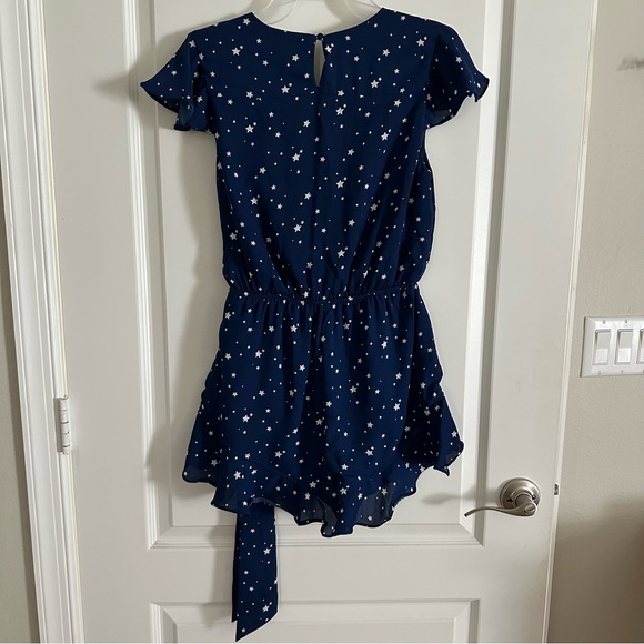 Star Print Navy Romper Size XS - Picture 5 of 8